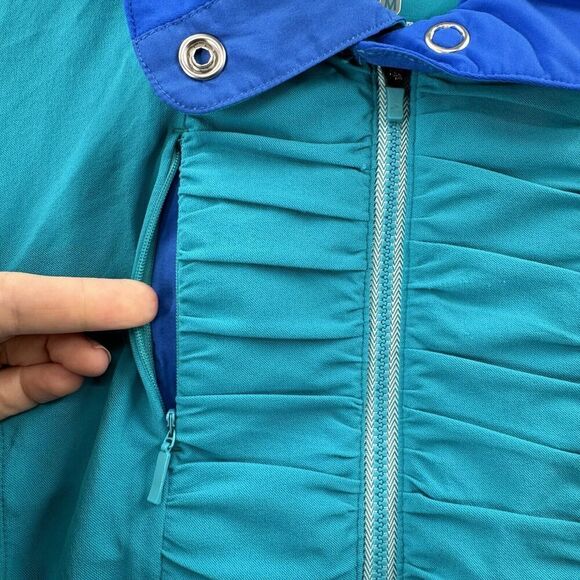 BROOKS Equilibrium Top Women’s Medium Vented Long Sleeve Running 1/2 Zip Blue - Picture 4 of 14